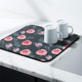 thumbnail image 3 of Washable Rubber Multicolored Floral Dish Drying Mats for Kitchen Counter Home Large Coffee Bar Pad Accessories and Decor for Utensils Stemware 16''x18'', 3 of 7