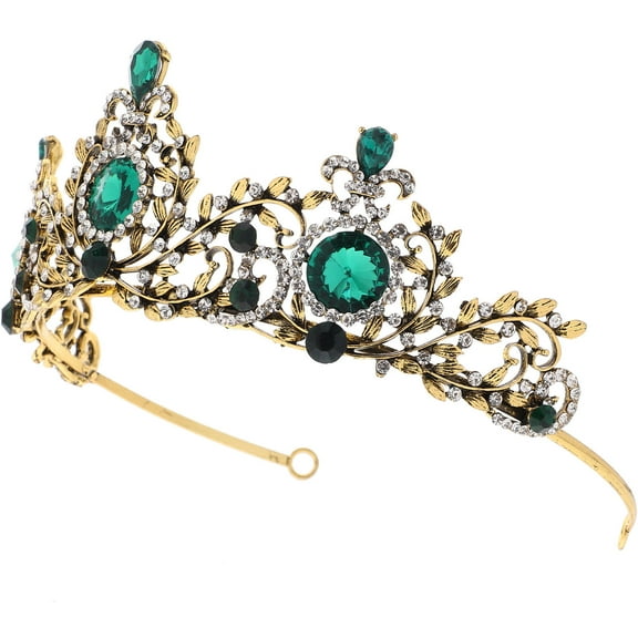 WASHWEPE Costume Prom Headpiece Rhinestone Crown for Women 1Pack