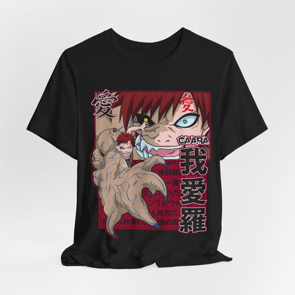 Naruto Anime Manga T-Shirt, Gaara Tee Sizes S-5Xl GooGate