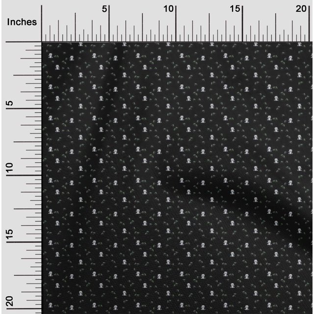 oneOone Tissu Popeline de Coton Feuilles & Panda Tissu Imprimé au Mètre 56 Pouces de Large