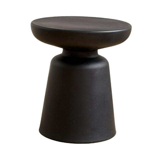 Lipstore Small End Table Minimalistic Round Coffee Table for Bathroom NightStand Dorm Black