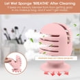 thumbnail image 5 of 2 PCS Silicone Makeup Brush Organizer Bag Portable Storage Bag for Cosmetic Brush & Beauty Egg, Travel Makeup Brush Holder and Breathable Makeup Sponge Holder Travel Case Pink, 5 of 5