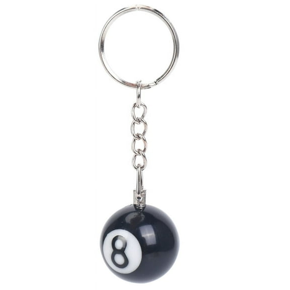 2x billiard ball key chain ring happy No. 8