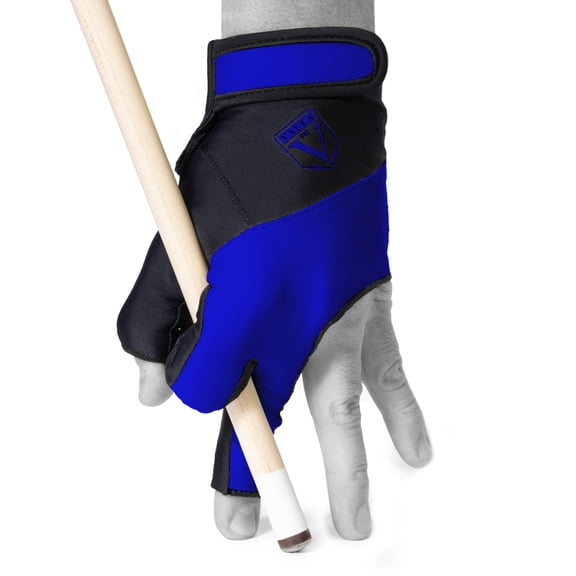Vaula Pro Billiard Glove - Blue Color -X-Large - for Left Hand – Low-Friction Pool Cue Glove with Breathable Mesh & Silicone Anti-Slip Palm - Engineered in Italy by Longoni