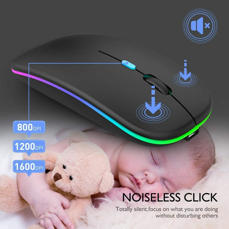 LED Bluetooth Wireless Mouse Bluetooth Mouse for MacBook Pro