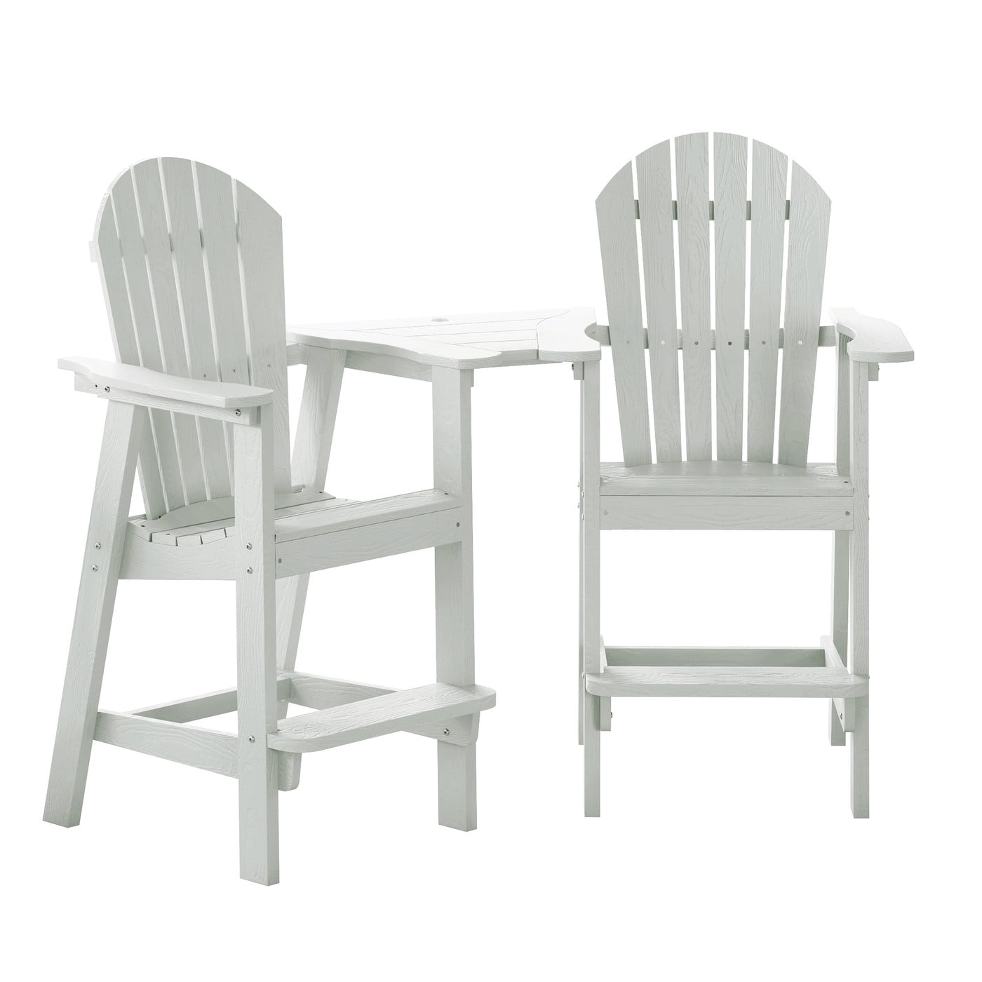 Musser Outdoor Adirondack Chair Set Of 2 Wooden Patio Chair Lounge Chair White