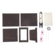thumbnail image 5 of Kits de estuche para monedas con soporte para tarjetero de cuero con 3 bolsillos para bricolaje Haga su bolso para tarjetas de cuero Gris claro Macarena Fabricación de tarjeteros de bricolaje, 5 of 8