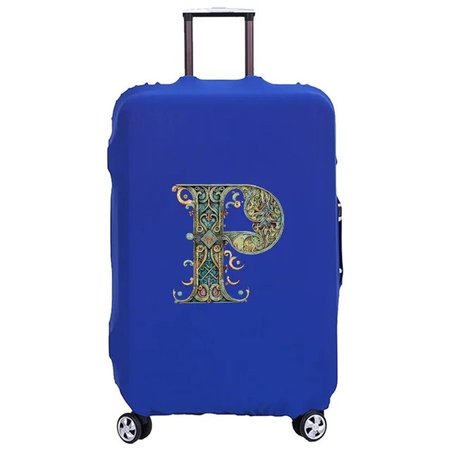 Housse de Valise Lavable Housse de Protection Étui Anti-Rayures Housse Adaptée Motif Imprimé Graphique Convient à 18-32 Pouces 8Graphic Letter P TG