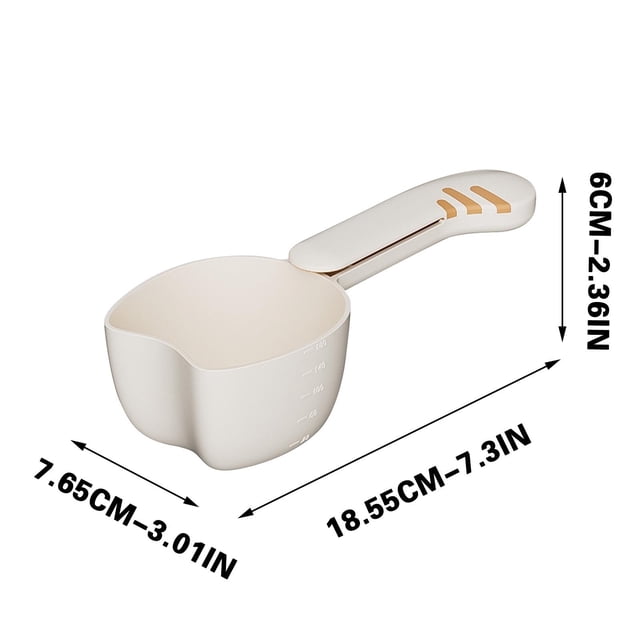 Measuring Spoons Cute, Multi Functional Rice Spoon with Sealing Clip, Grain and Snack Measuring Spoon, Kitchen Household Tool, Chip Clips Cute