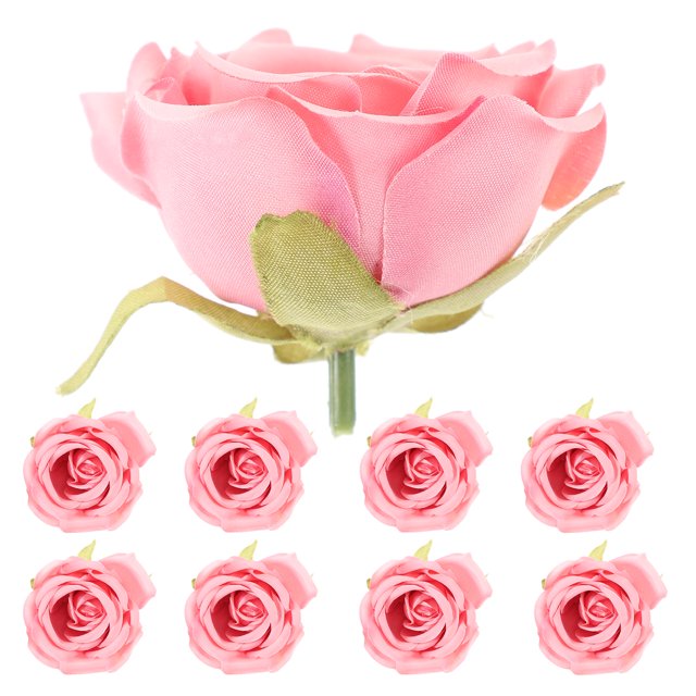 10pcs Artificial Silk Roses Head Fake Rose Flower Heads Wedding DIY Roses Heads