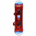 thumbnail image 2 of Lucky Bums 95 CM Youth Snow Kids Plastic Snowboard with Adjustable Bindings, Red, 2 of 10