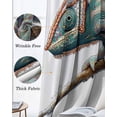thumbnail image 3 of Chameleon Animal Motif Blackout Curtains for Bedroom Living Room Darkening Curtains 63 Inches Long Watercolor Chameleon Artwork Window Curtain 2 Panels Set Window Treatment Grommet Drapes 42"x63", 3 of 9