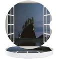 thumbnail image 1 of RYLABLUE Scenery from The Window Mountains Stars and on The Sea Set of 6 Car Coaster for Drinks, Absorbent Ceramic Stone Coasters Cup Mat with Cork Base for Home Kitchen Room Coffee Table Bar Decor, 1 of 5