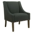 thumbnail image 3 of HomePop Modern Swoop Accent Chair with Nailhead Trim, 3 of 7