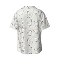 thumbnail image 4 of Goofa Funny Chicken Printed Men's Casual Short-sleeved Shirt,Lightweight Breathable Button-down,Summer Casual men's top,Versatile Fashion shirt-4X-Large, 4 of 7