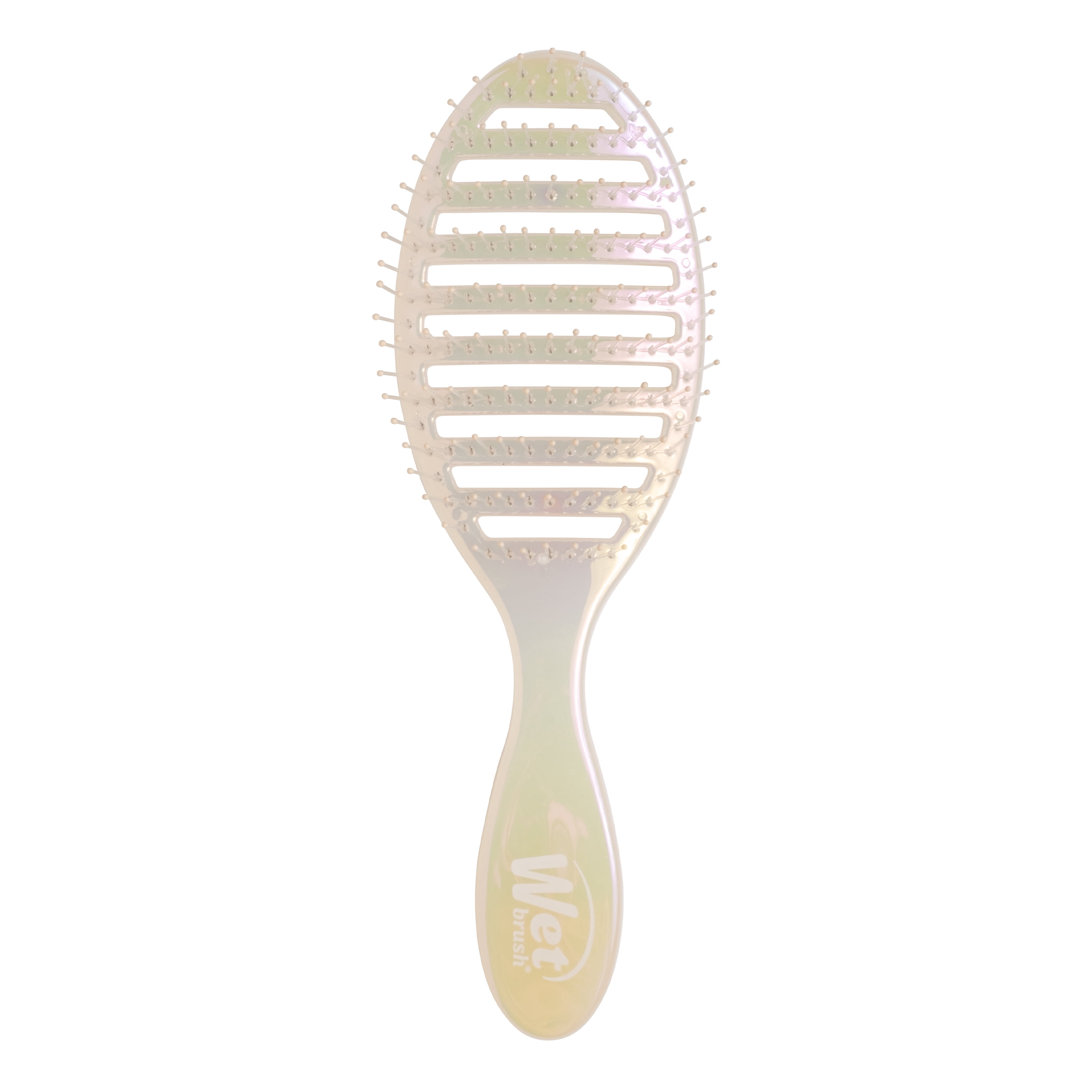Wet Brush Iridescence Speed Dry and Mini Detangler, Duo Hair Brush Set, Cream, 2 Pack