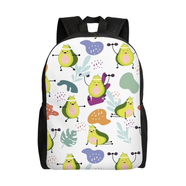 Fotbe Orange Green Avocado Mochila de Viaje para Laptop, Mochila Ejecutiva Delgada y Resistente 15.6"