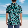 thumbnail image 4 of Pofeuu Leopard 1 Print Hawaiian Shirt for Men Sleeves Casual Button Down Summer Beach Dress Shirts T-Shirts,Medium, 4 of 7