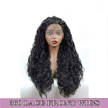 S-noilite 360 Lace Frontal Wig 130% Density Pre-Plucked Hairline 360 Lace Front Brazilian Remy Human Hair Wig Curly Hair Wig for Women