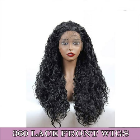 S-noilite 360 Lace Frontal Wig 130% Density Pre-Plucked Hairline 360 Lace Front Brazilian Remy Human Hair Wig Curly Hair Wig for Women (Best Human Hair Lace Wigs)