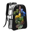 thumbnail image 3 of Susaid Colorful Viper Snake Print Clear Backpack See Through Transparent Plastic Clear Bookbags for School, College, Stadium,Work, 3 of 7