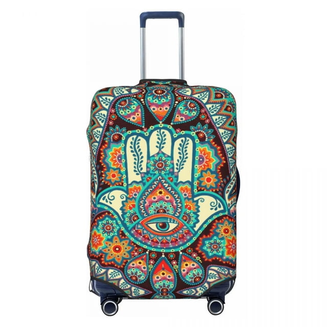 Custom Evil Eye Luggage Cover Elastic All Seeing Eye Art Travel Suitcase Protective Covers Fits 18-32 Inch