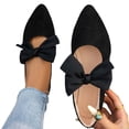 thumbnail image 4 of Hinvhai Pointed Toe Ballet Flats for Women Slip on Comfortable Flats with Bow Dressy Casual Work Shoes Black 8.5(41), 4 of 8