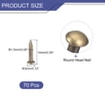 thumbnail image 2 of Uxcell 280Pcs Small Tiny Nails 1.5x10mm(DxL) Tiny Brass Nails Hardware Round Head Brass Nail for Wooden DIY Projects, Bronze Tone, 2 of 6