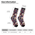 thumbnail image 2 of Pofeuu Skull record rock Print Crew Socks, Adult Running Hiking Socks for Youth and Adult, 2 of 6