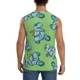 thumbnail image 4 of Pofeuu Motorcycle Riding Dinosaur Print Men's Muscle T-Shirt, Sleeveless, Muscle Tank, Classic Muscle Tee Top For Men Casual Sleeveless Muscle T-Shirt Trendy Clothes-Medium, 4 of 7