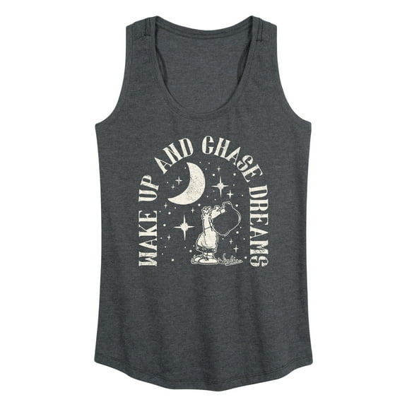 Peanuts - Wake Up And Chase Dreams - Women's Racerback Tank Top
