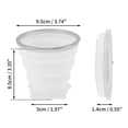 thumbnail image 2 of Unique Bargains 1 Pc Collapsible Cups Portable Medium Folding Cup Bears Design Folded Height 1.4cm Camping Water Cup 270ml Transparent White, 2 of 5