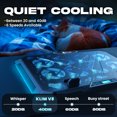 thumbnail image 6 of KLIM V8 Gaming Laptop Cooling Pad with 8 Fans + Gaming Laptop Cooler + Stable RGB Laptop Stand with Fan + Compatible up to 17" + 2 USB Ports + Phone Holder + 5 Year Warranty, 6 of 7