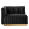 thumbnail image 5 of Modway Conjure Channel Tufted Performance Velvet Sofa in Gold Black, 5 of 10