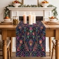 thumbnail image 3 of Mexico Flower Cotton Linen Table Runner for Dining Kitchen, Abstract Geometric Colorful Floral Plant Wedding Outdoor Party Tablerunners, Dresser Scarf Coffee Tablecloth Runners 13x120 Inches, 3 of 8