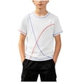 thumbnail image 2 of DAETIROS Boys Quick Dry Athletic Shirts Short Sleeve Crew Neck Workout T-Shirt Cooling Lightweight Sporty Summer Tee, 2 of 8