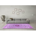 thumbnail image 3 of Ahgly Company Indoor Round Medallion Purple Traditional Area Rugs, 6' Round, 3 of 4