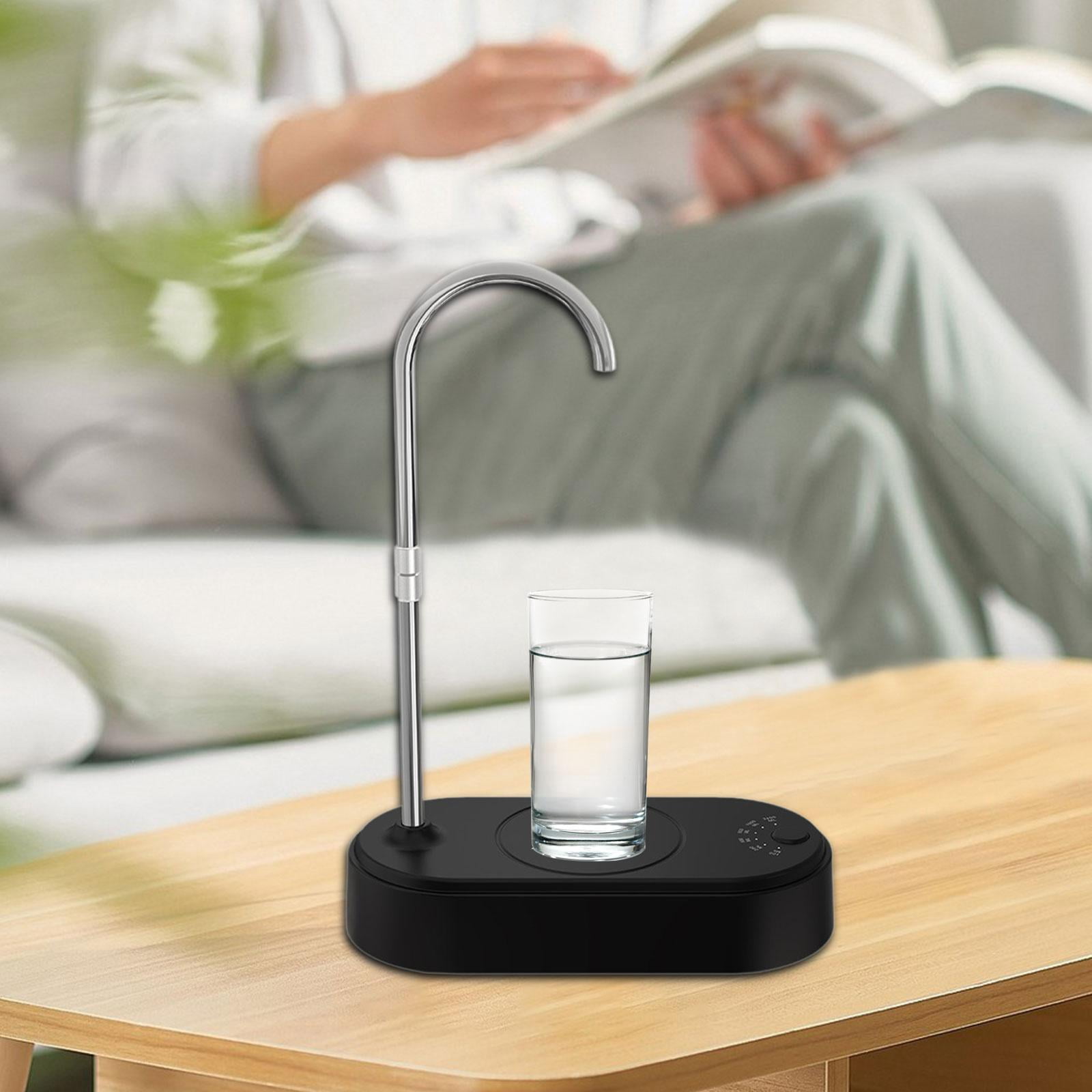 CoudarTitie Desktop Water Dispenser Bottle Pump Rechargeable Easy to Use Water Jug Dispenser Black