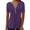 Purple, variant on Nmnitkp Summer Tops for Women 2025 Pride Shirt V-Neck Pleated Solid Color Button Up Top Going Out Tops for Women Comfortable and Loose