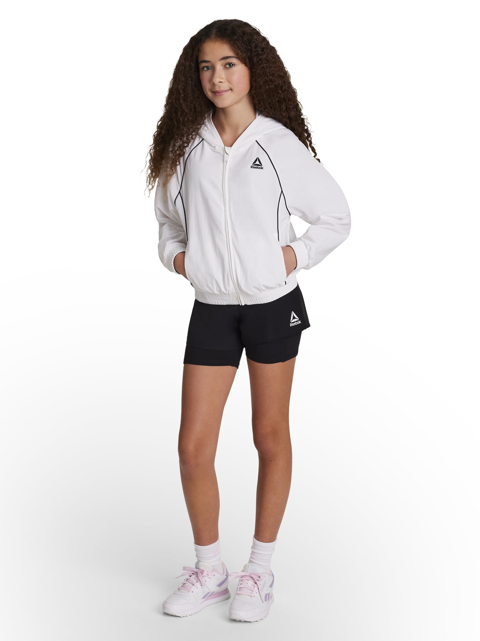 Reebok Girl’s Athletic Compression Woven Run Short, Sizes 4-18