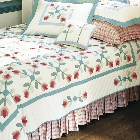 Colonial Williamsburg Tulip Garden 100% Cotton King Bed Quilt