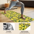 thumbnail image 4 of Yellow Lemon Fruit Slices Hot Yoga Mat Towel Non Slip for Hot Yoga - Quick-Drying Yoga Mat Cover with 4 Corner Pockets with Travel Bag - Hot Yoga Towel Non Slip 74"x26", 4 of 6