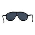 thumbnail image 4 of Iconic 80s Oversize Shield Racer Sport Plastic Sunglasses Shiny Black, 4 of 4