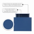 thumbnail image 5 of Linon Lakelyn 2-Drawer Rolling File Cabinet, Navy Finish, 5 of 25