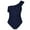 Blue, variant on Hilor Womens One Piece Swimsuits One Shoulder Swimwear Asymmetric Ruffle Monokinis Bathing Suits