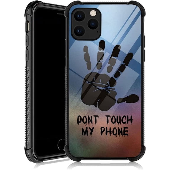 Compatible with iPhone 11 Pro Max Case，Design Pattern Back Bumper Anti Scratch Reinforced Corners Soft TPU Caver, Cases for Men Women-Dont Touch My Phone 001