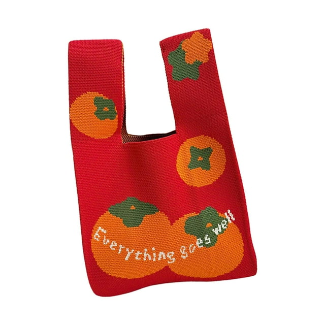 Bolso de hombro de punto Sunnimix, bolso de Moda para Festivales de viajes, poliéster, rojo