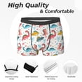 thumbnail image 2 of Men's Boxer Briefs, Dinosaur print K Soft Comfy Mens Underwear Boxer Briefs Breathable With Widen Waist, 2 of 7