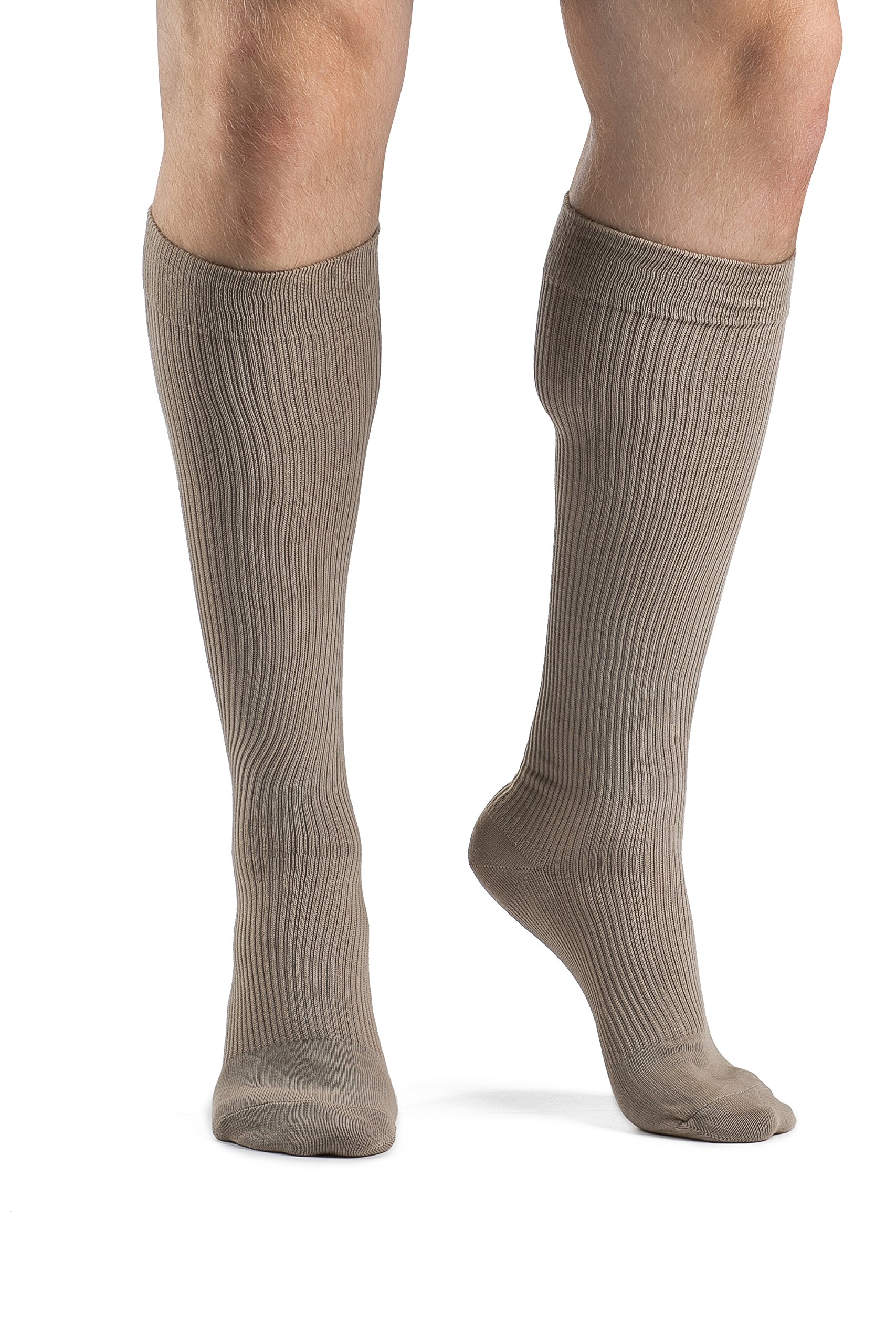 SIGVARIS Men's Calf High Compression Socks 1520mmHg, Size B, Khaki