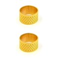 thumbnail image 2 of bedienty Knitting Rings Finger for Protection Thimble Adjustable Sewing Loop Specially-designed Crochet Tools for Home Yarn Crafts Thicken Gold Ring 2Set, 2 of 6